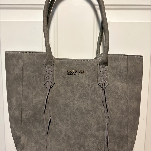 Kenneth Cole Grey Suede Tote - Picture 1 of 4
